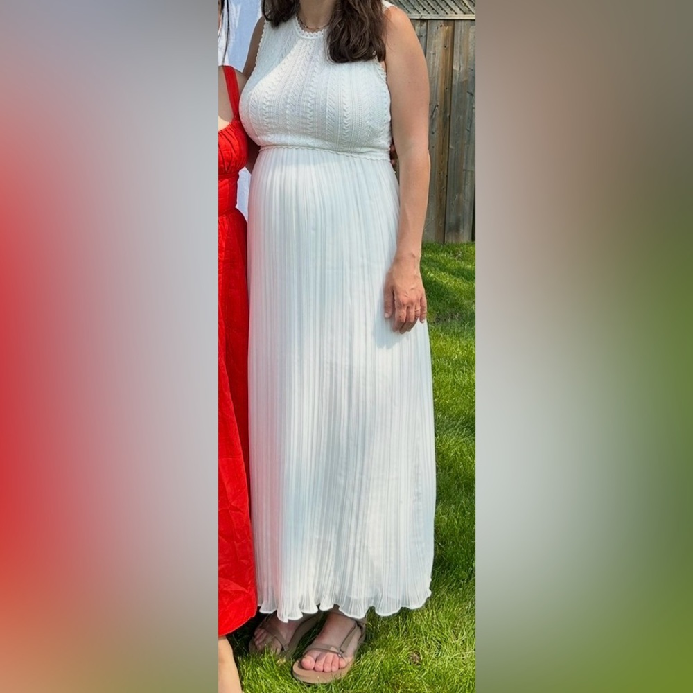 Seraphine Maternity White Maxi Dress
